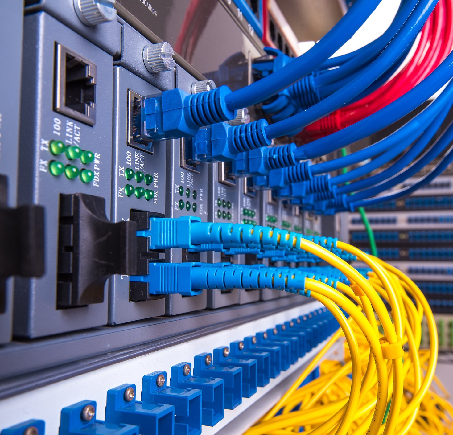 Fiber Optic cables and UTP Network cables